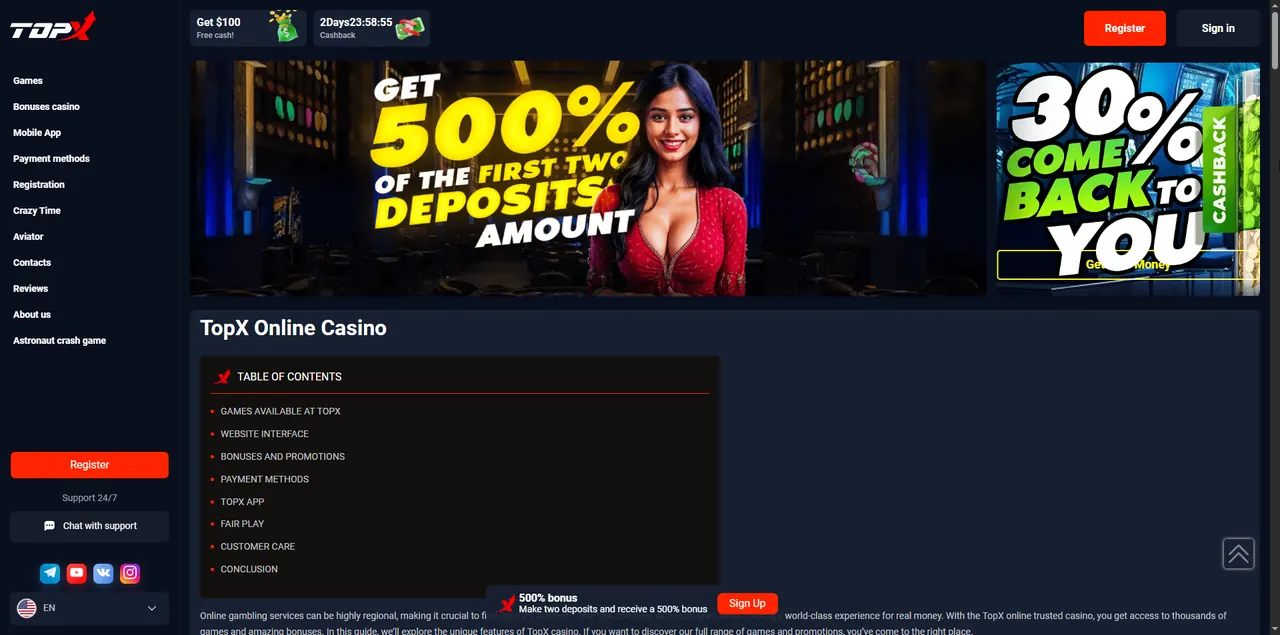TopX Casino 2026 Review – Complete International Player Guide Casino